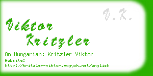 viktor kritzler business card